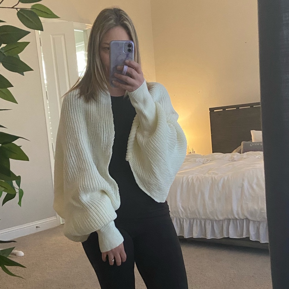 Cozy, soft sweater shawl